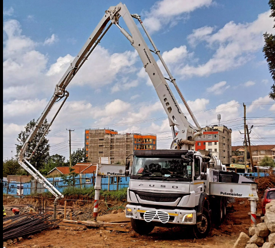 Another concrete mixer truck